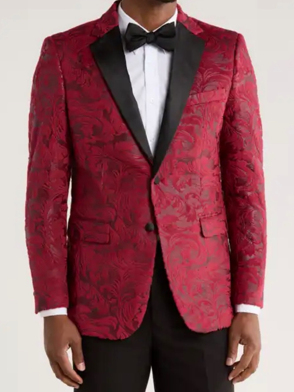 English laundry embroidered coat Burgundy and black Size 48R